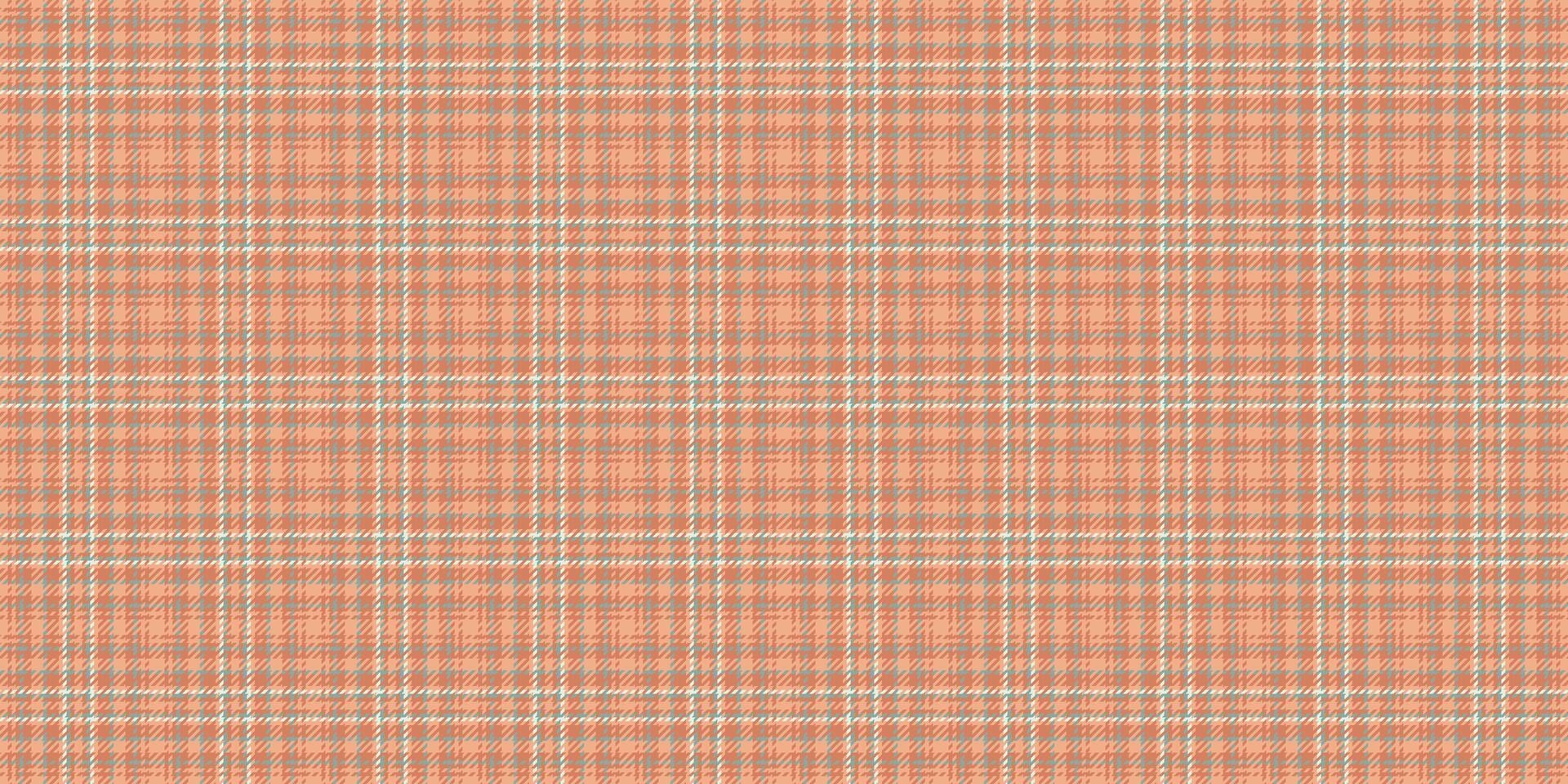 Show tartan fabric background, decorate check seamless . Filigree textile plaid texture pattern in orange and pastel colors. vector