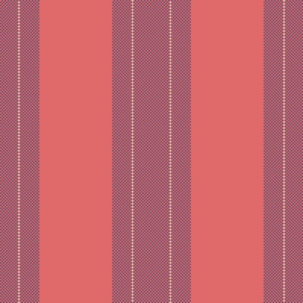 Creeting card fabric seamless background, elegance textile lines stripe. Trade texture pattern vertical in red and pastel colors. vector