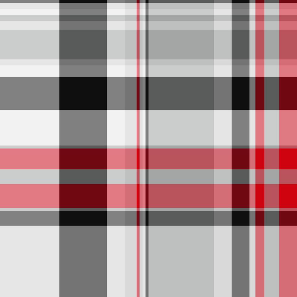 School tartan pattern texture, product textile background seamless. Messy fabric check plaid in red and white colors. vector
