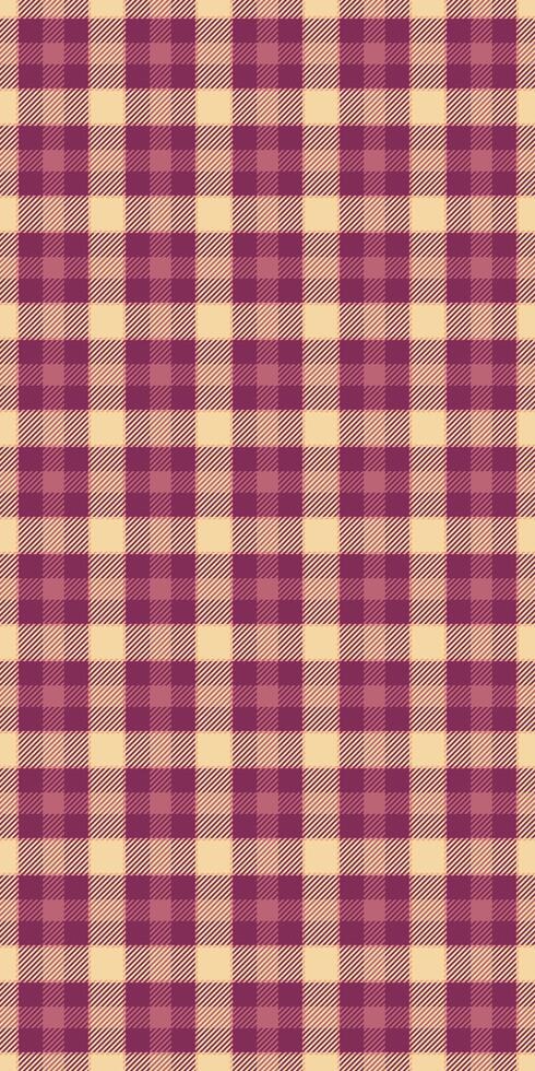 Elegant cream and mauve plaid pattern. Perfect for textile designs, website backgrounds, or stationery. This subtle yet sophisticated check evokes feelings of warmth and comfort. vector