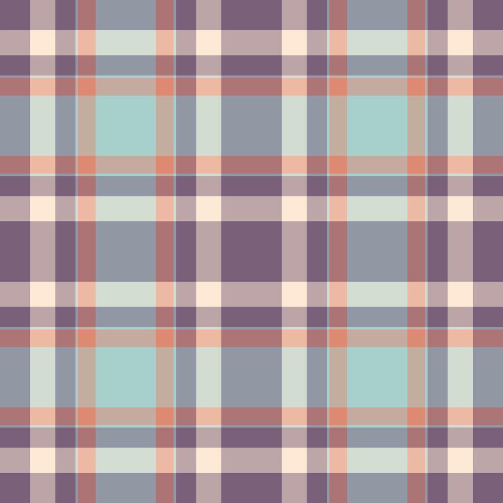 Trendy plaid pattern in pastel hues. Perfect for backgrounds, textiles, or designs needing a cozy, vintage, or stylish touch. Versatile visually appealing. vector