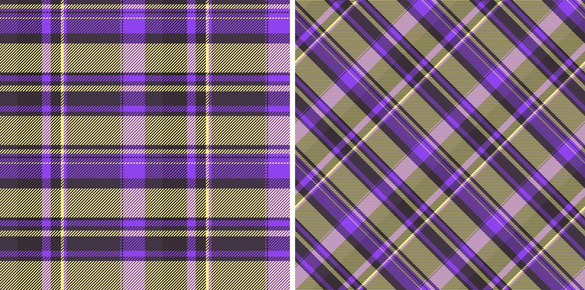Textile fabric of check tartan seamless with a pattern texture background plaid. Set in retro colors. Interior design inspiration. vector