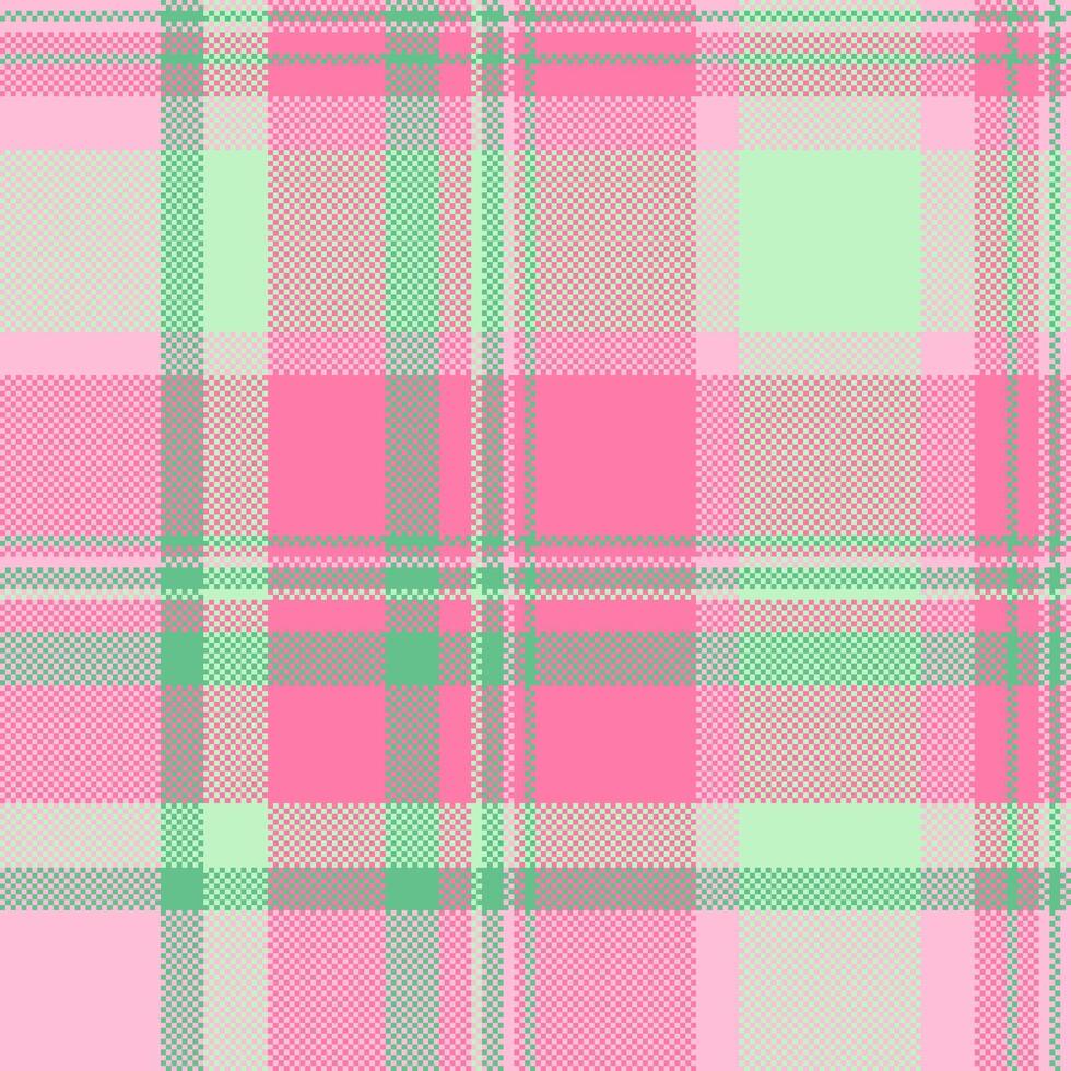 Pretty pastel pink, green, and gray plaid pattern. Perfect for textile design, scrapbooking, fashion, and website backgrounds. vector