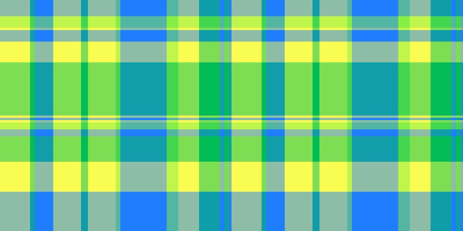 Vibrant summer plaid pattern. Perfect for textiles, website backgrounds, or any project needing a cheerful, energetic design. This seamless texture offers a fresh, optimistic feel. vector