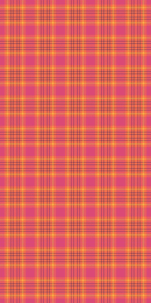 Vibrant pink and orange plaid pattern. Perfect for textile design, website backgrounds, or crafting projects. vector
