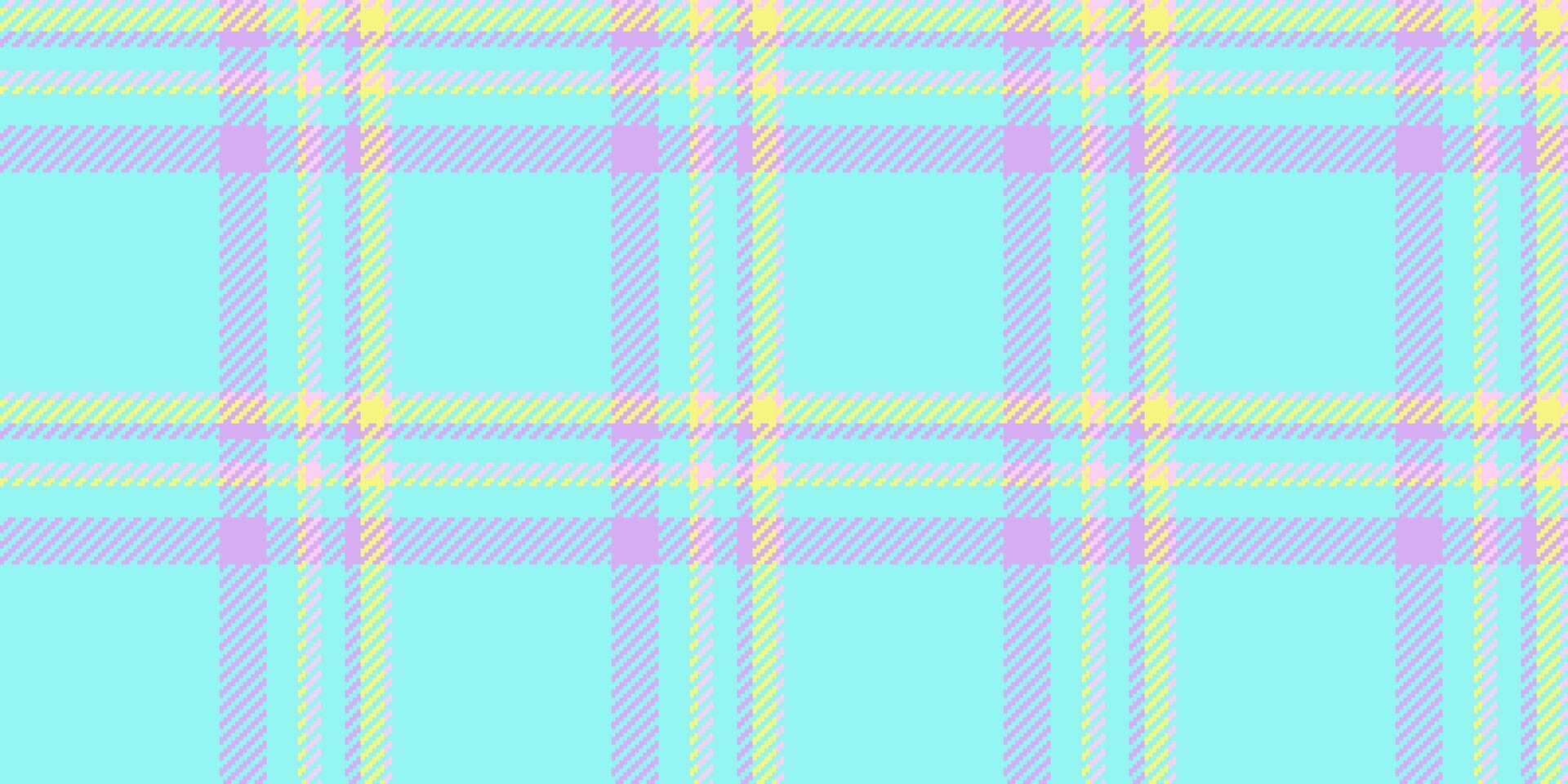 Pastel plaid pattern, cheerful and vibrant, ideal for textile designs, websites, and branding. Its soft, light colors evoke feelings of joy and tranquility. vector