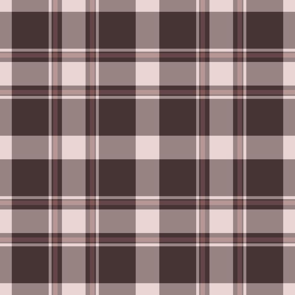 Clothing check texture fabric, back textile seamless pattern. Bed plaid tartan background in pastel and dark colors. vector