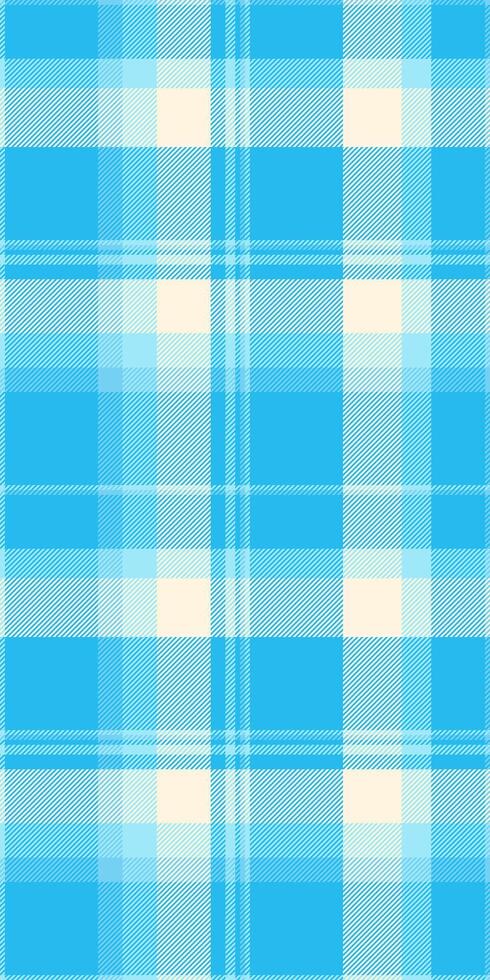 Vibrant turquoise and cream plaid pattern. Perfect for textile designs, websites, or as a background texture. This cheerful, classic design evokes feelings of freshness and optimism. vector