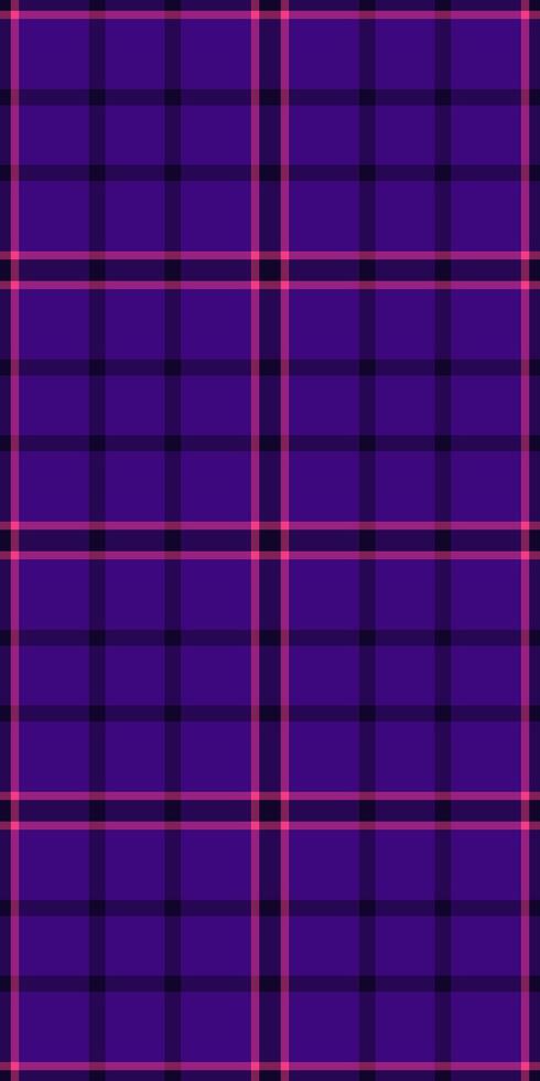 French tartan fabric, elegant background check texture. Pillow pattern textile plaid seamless in violet and pink colors. vector