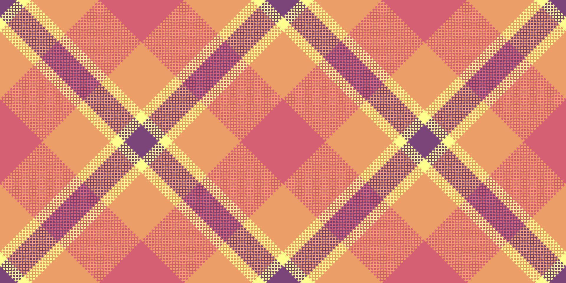 Warmtoned plaid seamless pattern. Versatile design for textile, backgrounds, or crafts. Evokes comfort, autumn, and a cozy rustic aesthetic. Ideal for design projects. vector