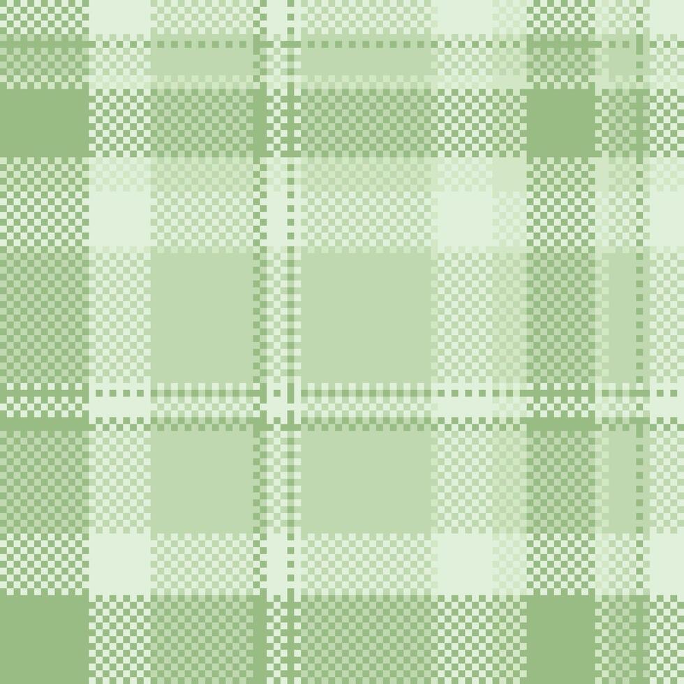 Subtle green plaid pattern. A versatile, classic design, pixelated texture for modern or vintage projects. Ideal for backgrounds, textures, or textile designs. vector