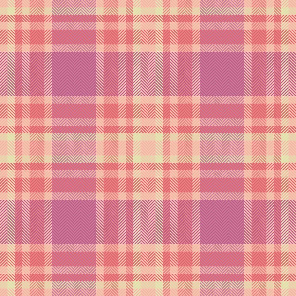 Soft pastel pink and beige herringbone plaid pattern. Ideal for textile design, fashion, wallpaper, or website backgrounds. This subtle yet stylish texture evokes feelings of warmth and comfort. vector