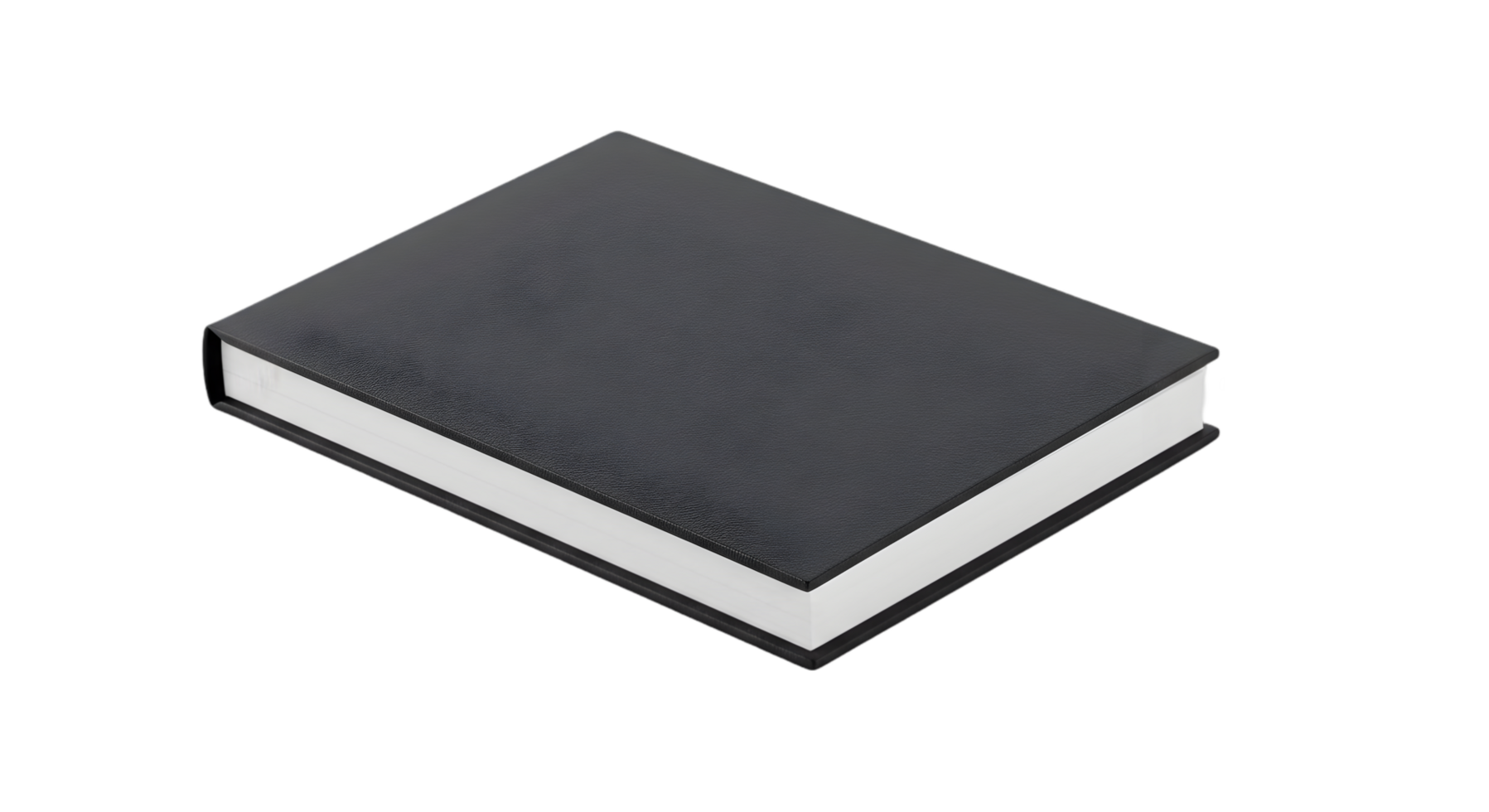 Elegant Black Notebook with White Pages. A Close-Up Product Shot png