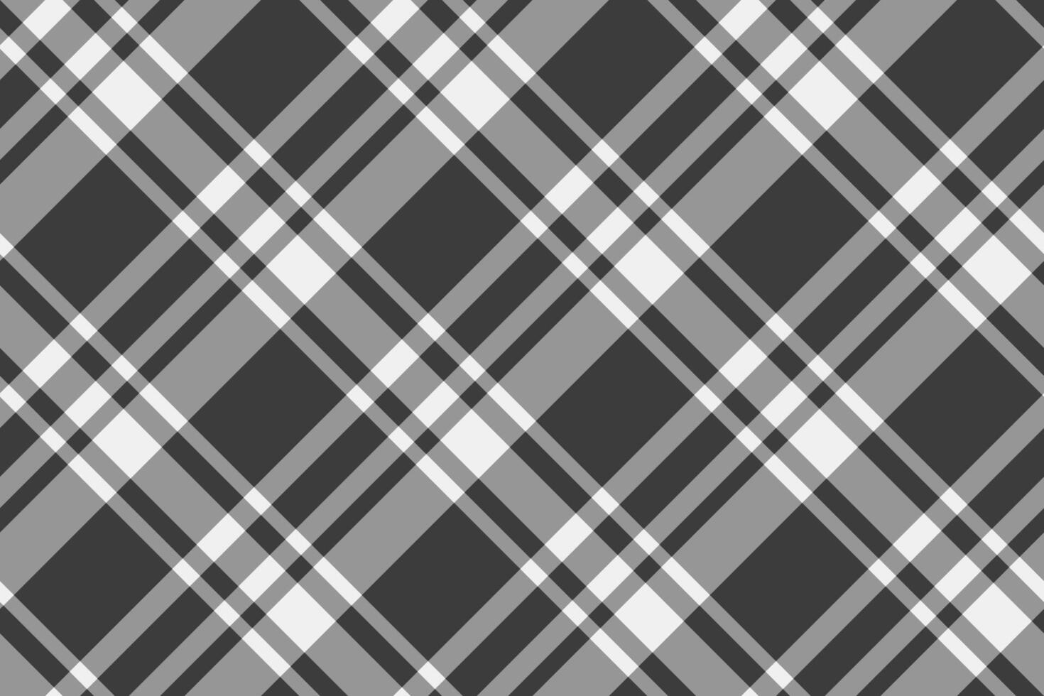 Stylish grayscale diagonal plaid pattern. Perfect for textile design, website backgrounds, or fashion projects. Clean lines and sophisticated color palette offer versatility and modern appeal. vector