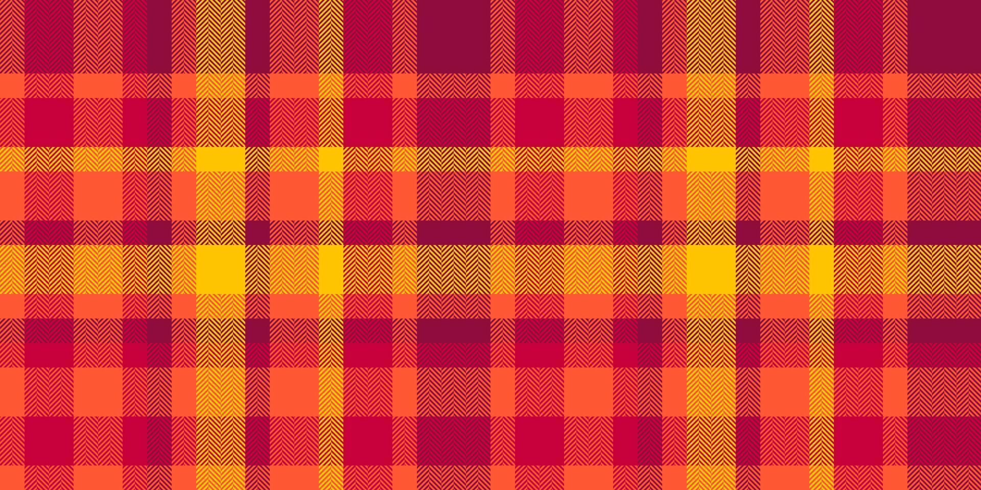 Vibrant autumnal plaid pattern in warm oranges and reds. Perfect for fallthemed designs, textile prints, website backgrounds, and seasonal marketing materials. vector
