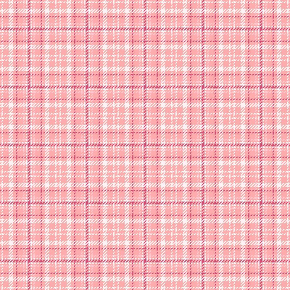 Sparse pattern plaid fabric, man texture seamless . Postcard textile tartan background check in red and lavender blush colors. vector