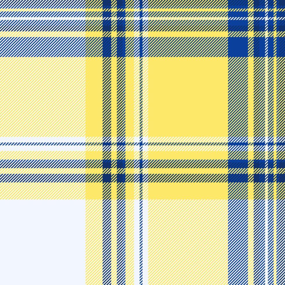Vibrant yellow and navy plaid pattern. Perfect for textile design, fashion, websites, and backgrounds. This cheerful, modern design evokes feelings of optimism and freshness. vector