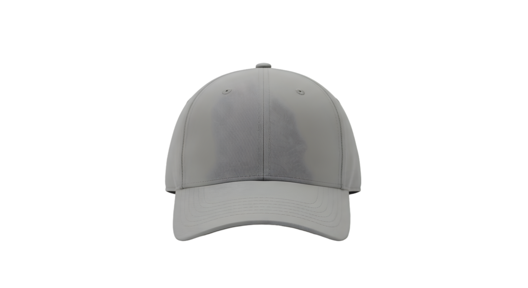 Classic Grey Baseball Cap. A Stylish and Comfortable Headwear Accessory png