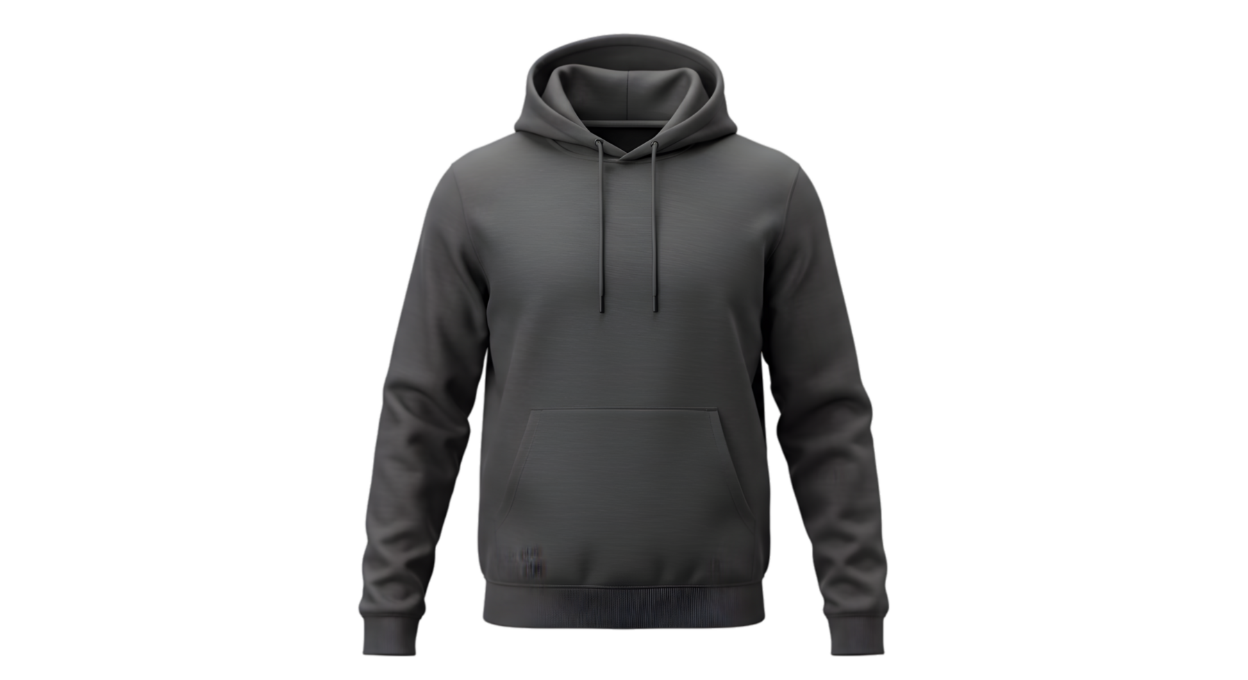 Charcoal Grey Hoodie Mockup. High-Quality Apparel Design Template for Menswear png
