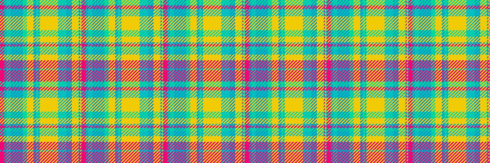 Independence day background textile , checking pattern seamless plaid. Cool tartan fabric check texture in bright and teal colors. vector