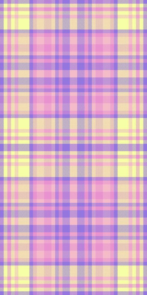 Romance pattern fabric check, best seamless texture background. Curve textile plaid tartan in indigo and pink colors. vector