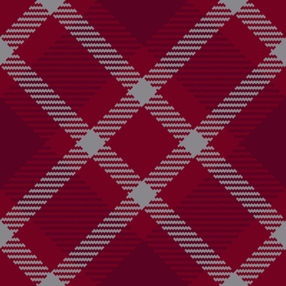 Classic plaid pattern in rich red gray hues. Warm, cozy textile. Ideal for backgrounds, apparel designs, or winterthemed graphics. Versatile texture. vector