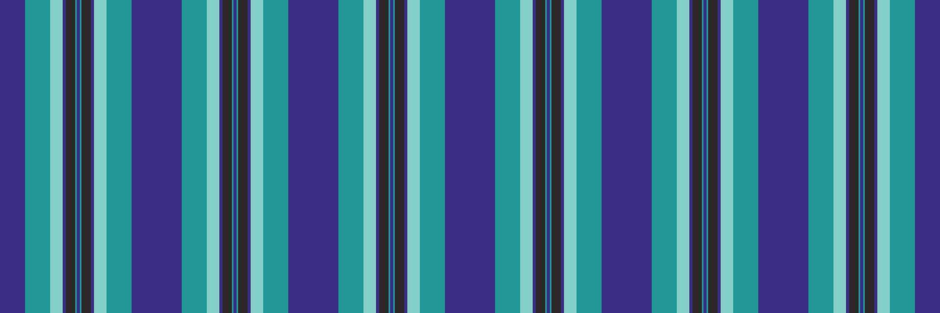 Ledroom background stripe, lined texture seamless pattern. Tlassic vertical fabric textile lines in teal and indigo colors. vector