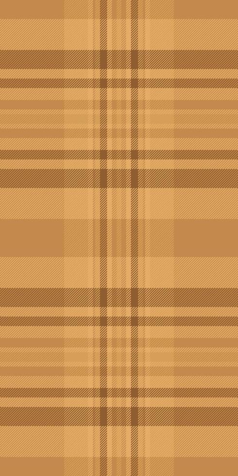 Tradition texture check textile, gingham pattern fabric . Hippie tartan background seamless plaid in orange color. vector