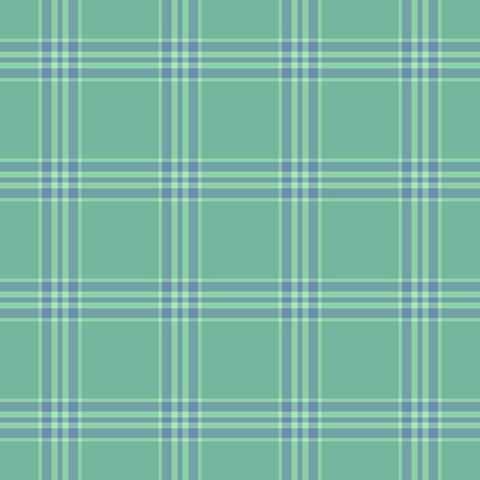 Goose foot textile check texture, mix fabric seamless plaid. Bedding tartan pattern background in green and cyan colors. vector