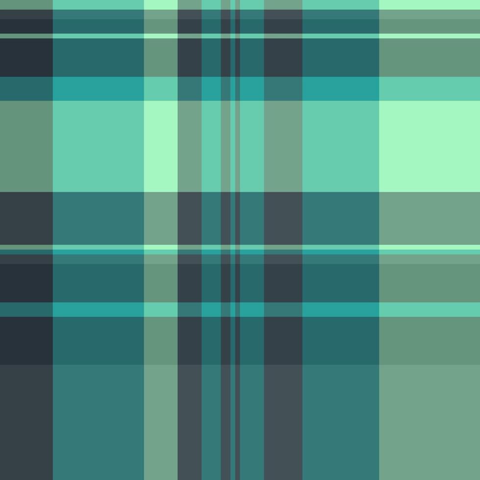 Seamless teal and mint green plaid pattern. Perfect for textile designs, website backgrounds, or as a stylish graphic element. vector