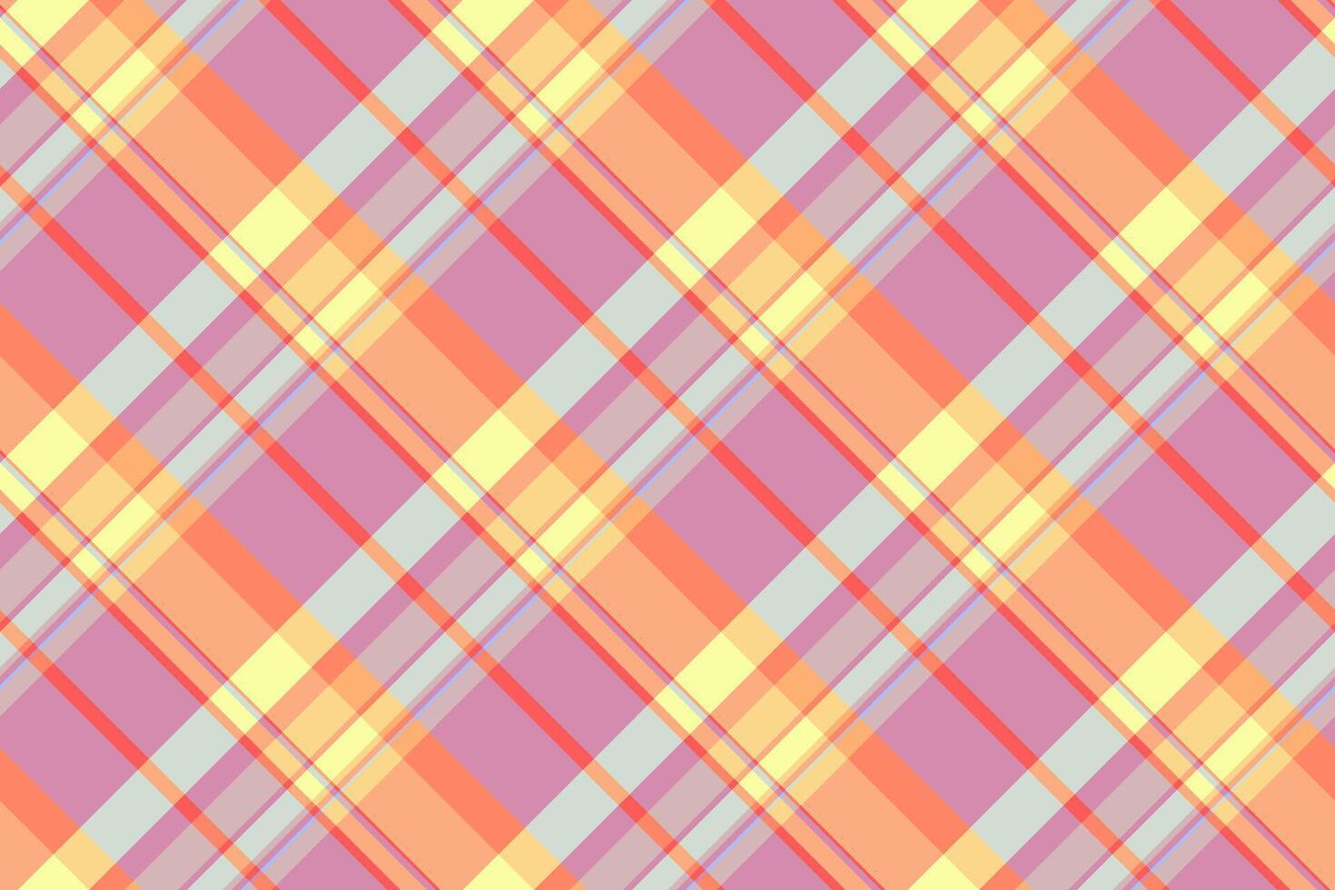 Vibrant plaid pattern with intersecting lines in pastel hues. A versatile backdrop for designs needing a touch of cheerful, retro style. Perfect for textiles and print. vector