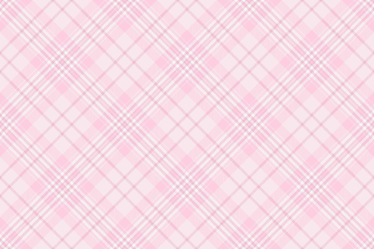 Delicate pink and white diagonal plaid pattern. Perfect for textile design, websites, packaging, or feminine branding. vector