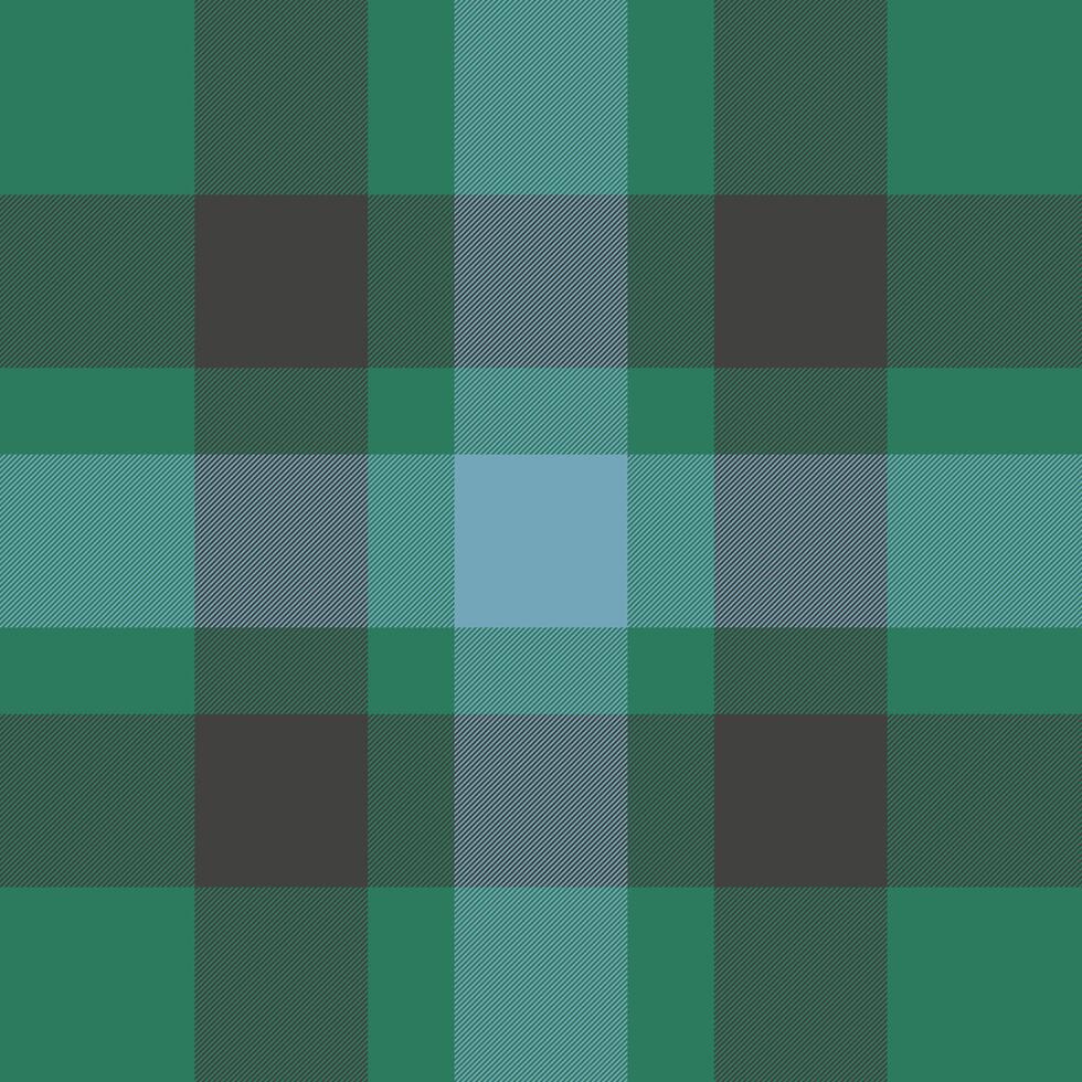 Serene teal and green plaid pattern. Perfect for textile design, website backgrounds, or crafting projects. This calming, textured image evokes feelings of tranquility and nature. vector
