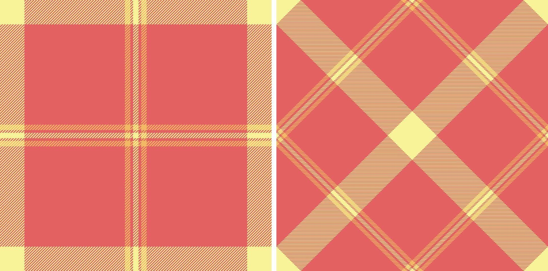 Two seamless patterns in peach and yellow. Versatile backdrop for textile prints, branding, or web design. Stylish, classic, and suitable for diverse projects. vector