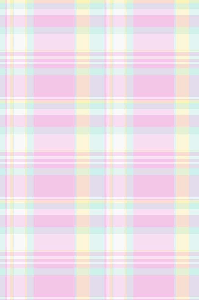 Messy pattern check textile, commercial tartan seamless background. Brand plaid texture fabric in light and white colors. vector
