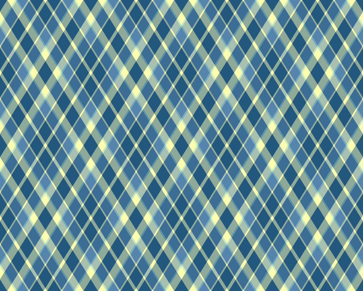 Elegant diagonal plaid pattern in calming blue and beige tones. Perfect for textile design, website backgrounds, or creating a sophisticated aesthetic. vector
