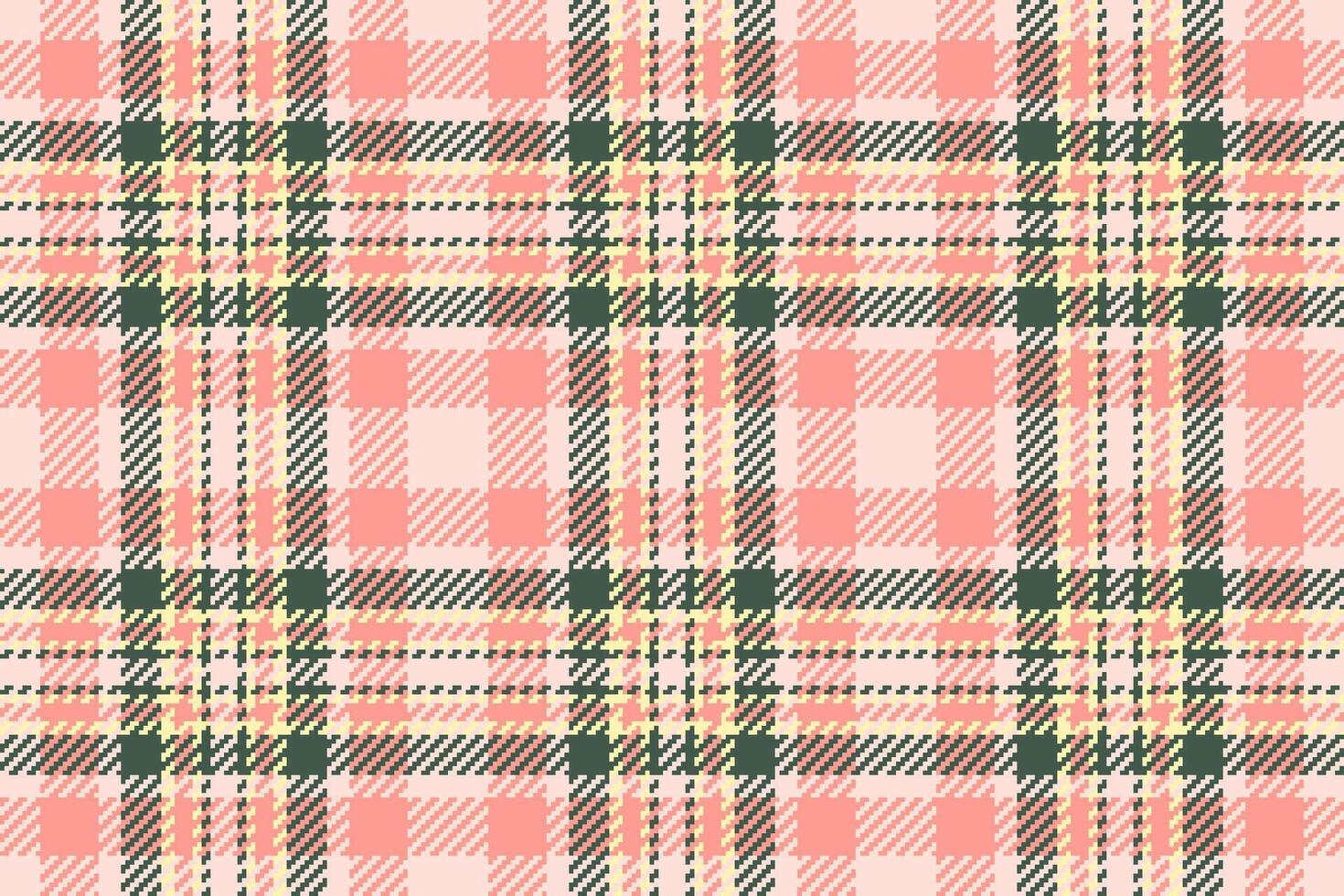Pretty pink, yellow, and green plaid pattern. Perfect for textile design, apparel, or website backgrounds. vector