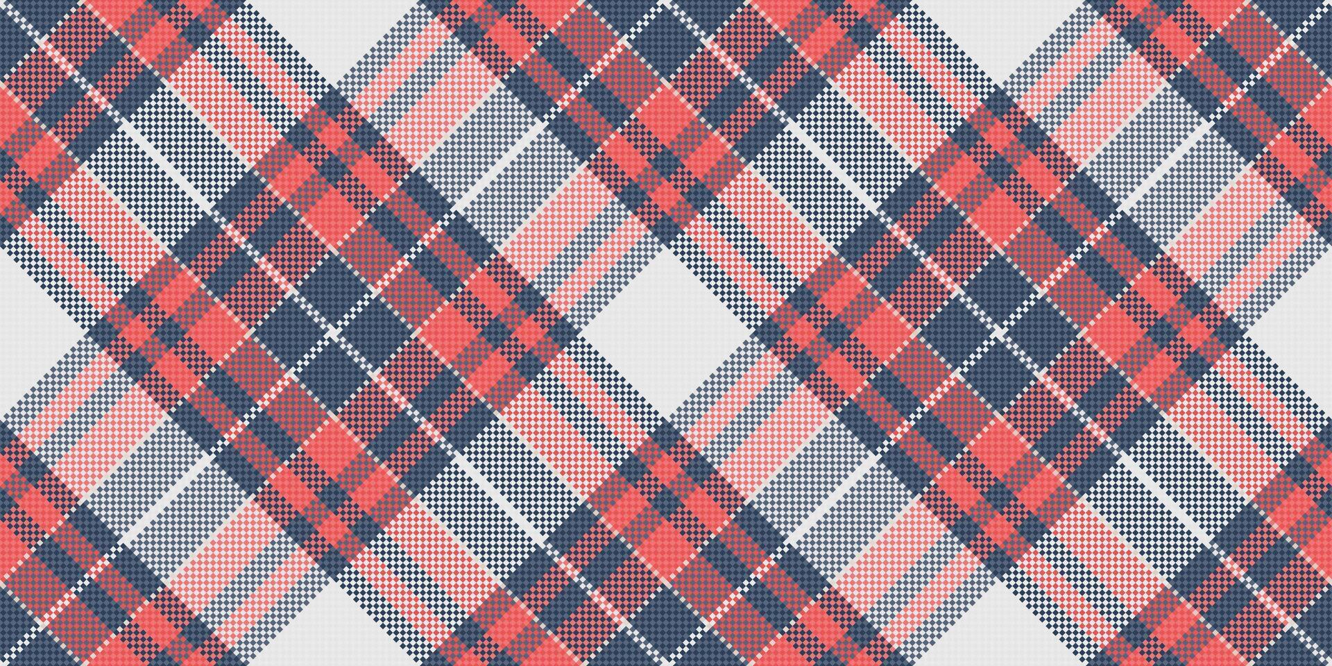 Stylish coral and navy plaid pattern. Perfect for textile design, apparel, or website backgrounds. vector