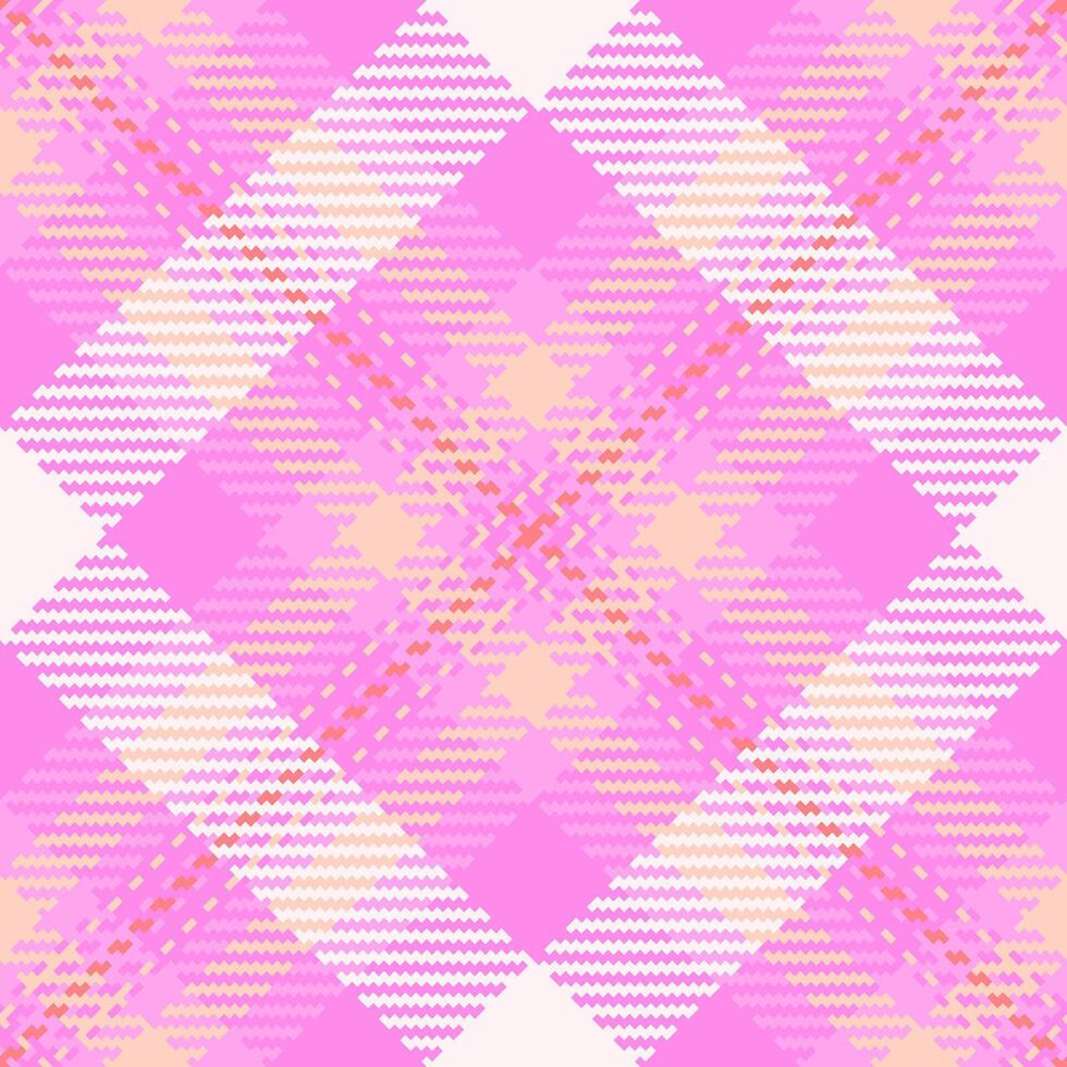 Pretty pink and peach plaid pattern. Perfect for fashion, textiles, and website backgrounds. This soft, romantic design offers a versatile and charming visual texture. vector