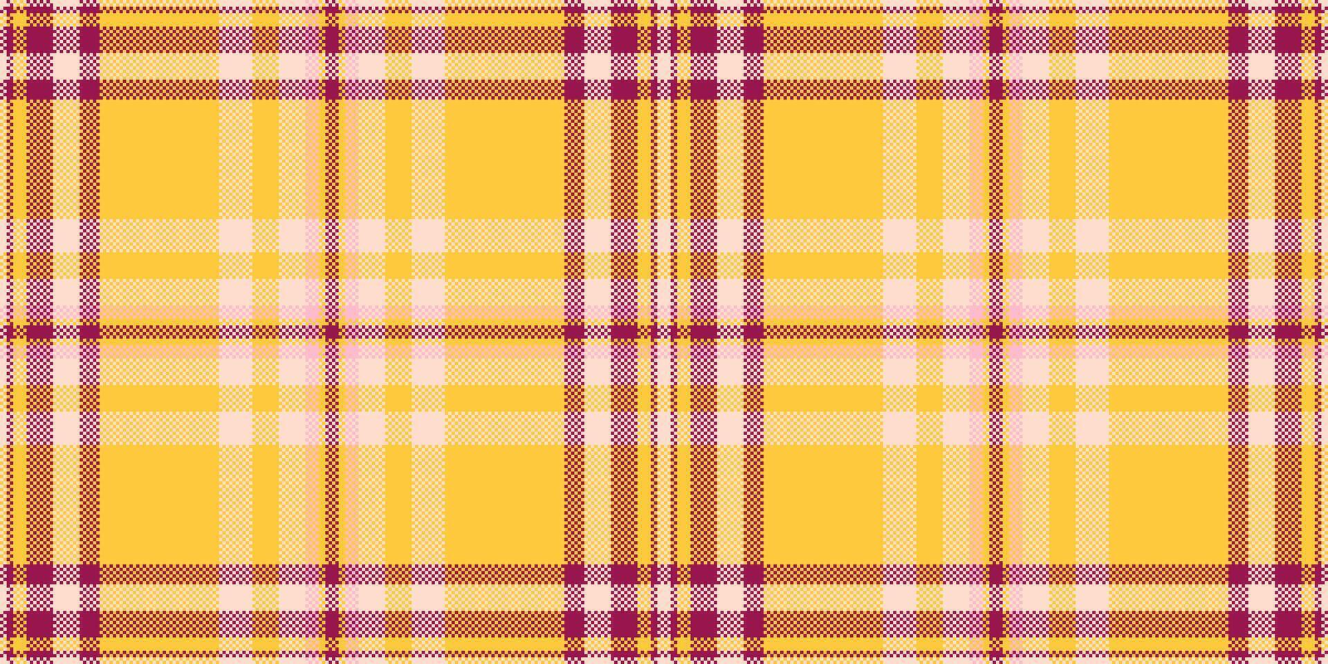 Vibrant yellow and maroon plaid pattern. Perfect for textile designs, website backgrounds, or crafting projects. This cheerful, repeating texture evokes feelings of warmth and style. vector