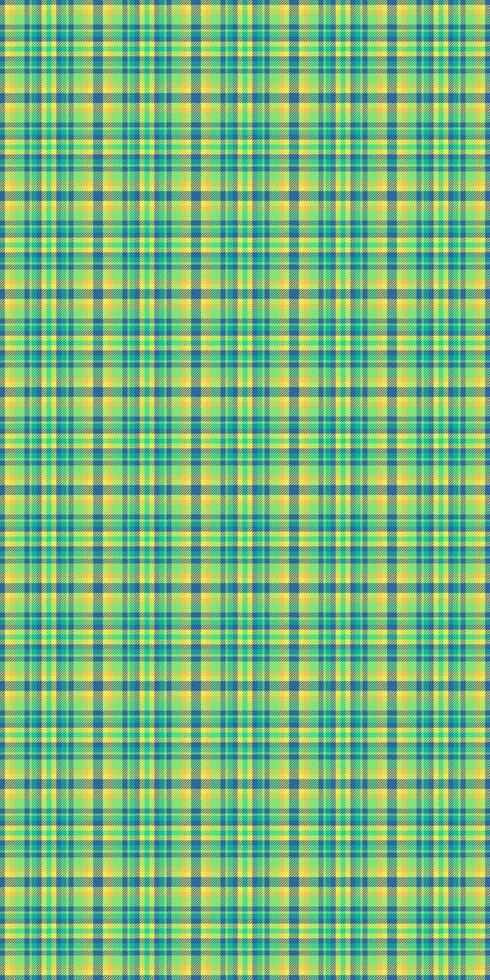 Blank check seamless , equal texture plaid fabric. Furry textile tartan pattern background in cyan and green colors. vector