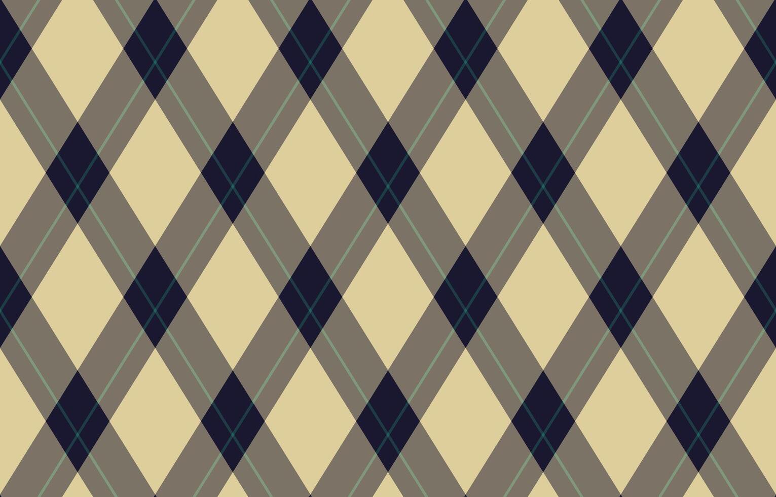 Argyle pattern of geomeric rhombus. Harlequin check wallpaper design. Classic diamond shaped textile material for web background, print fabric clothing, sweater, wrapping paper, gift card, invitation vector