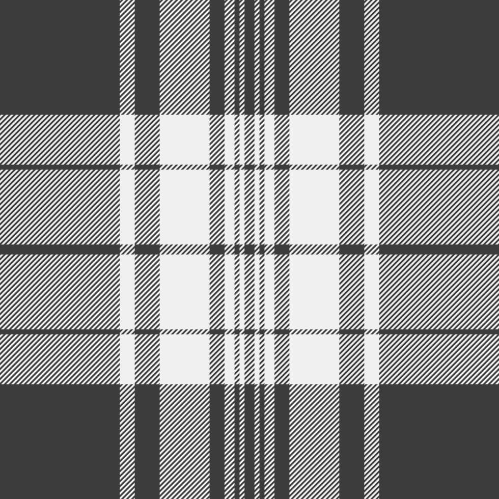Stylish grayscale plaid pattern. Perfect for textile design, fashion, website backgrounds, or any project needing a sophisticated, geometric texture. vector