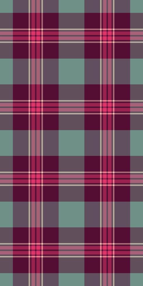 Elegant seamless plaid pattern in muted teal, burgundy, and blush pink. Perfect for textile designs, apparel, wrapping paper, and website backgrounds. vector