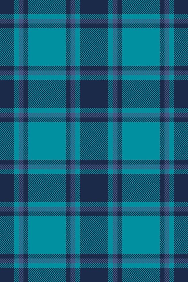 Vibrant teal and navy plaid pattern. Perfect for textile design, fashion, backgrounds, and website design. vector