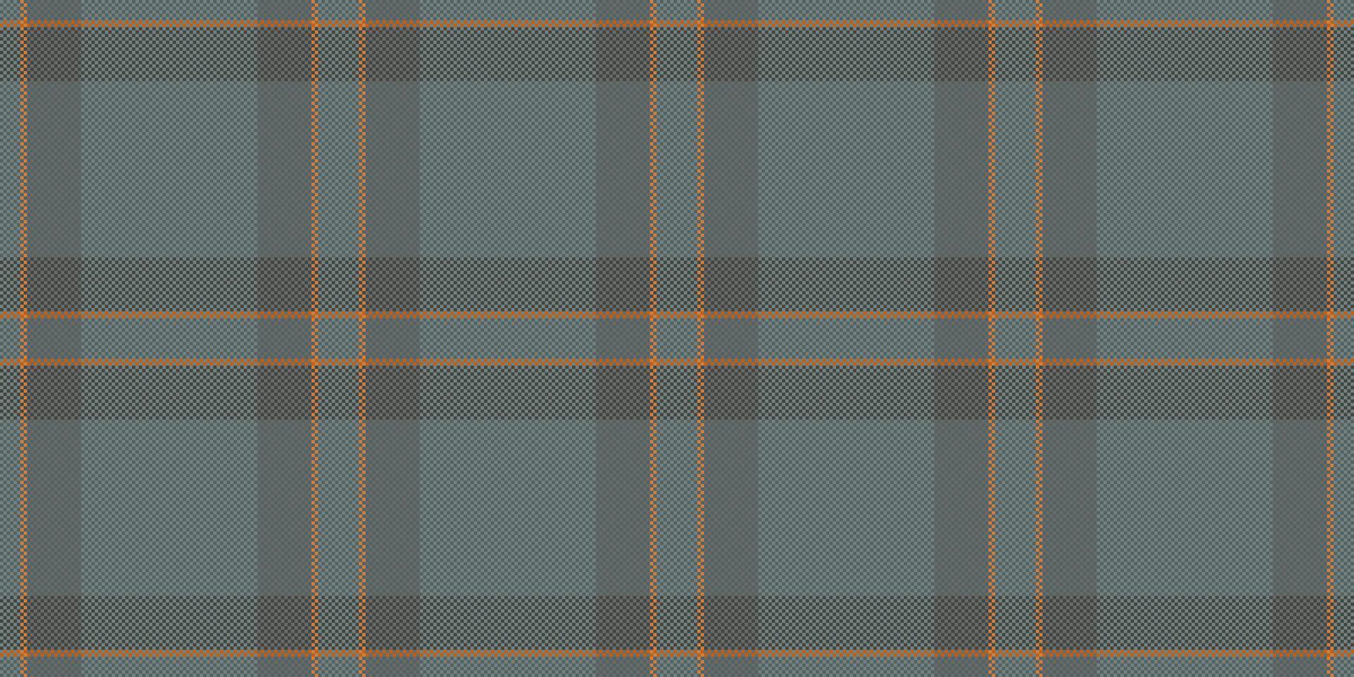 Sophisticated grey and orange plaid pattern. Perfect for textile design, website backgrounds, or autumnal branding. Subtle texture adds depth and visual interest. vector