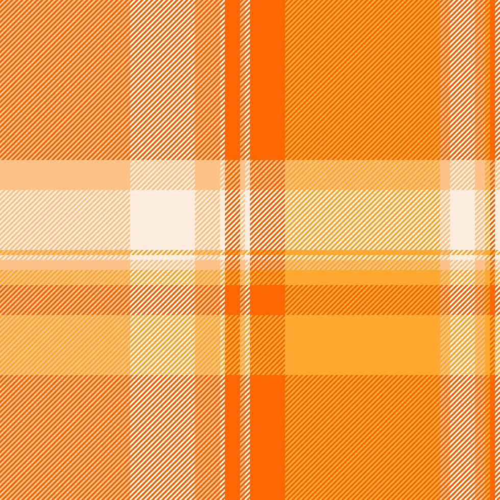 Vibrant orange and cream plaid pattern. Perfect for textile design, autumnal themes, or adding a cheerful, textured background to your projects. vector