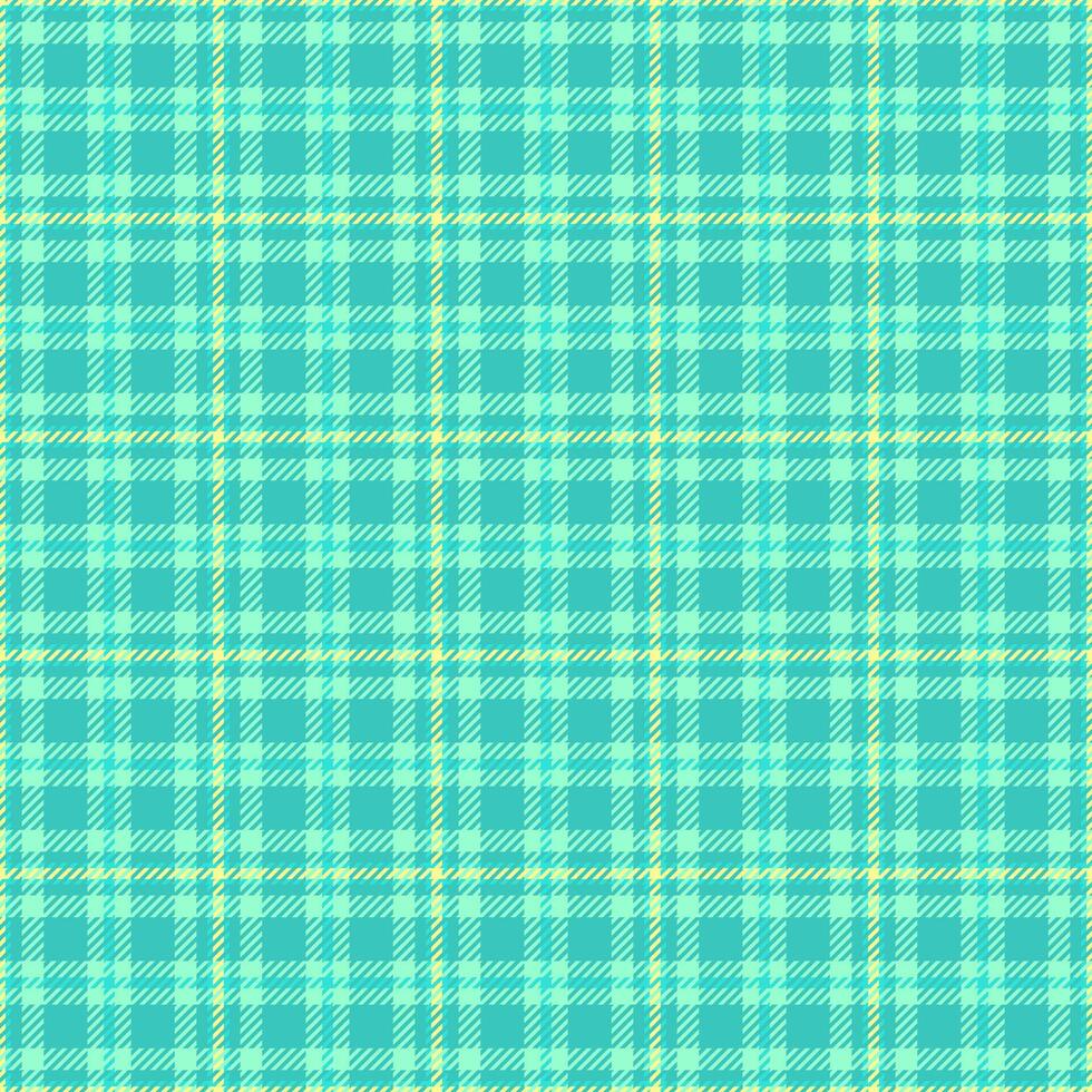 Smooth check texture, mens shirt fabric tartan background. Content pattern seamless plaid textile in teal and mint colors. vector