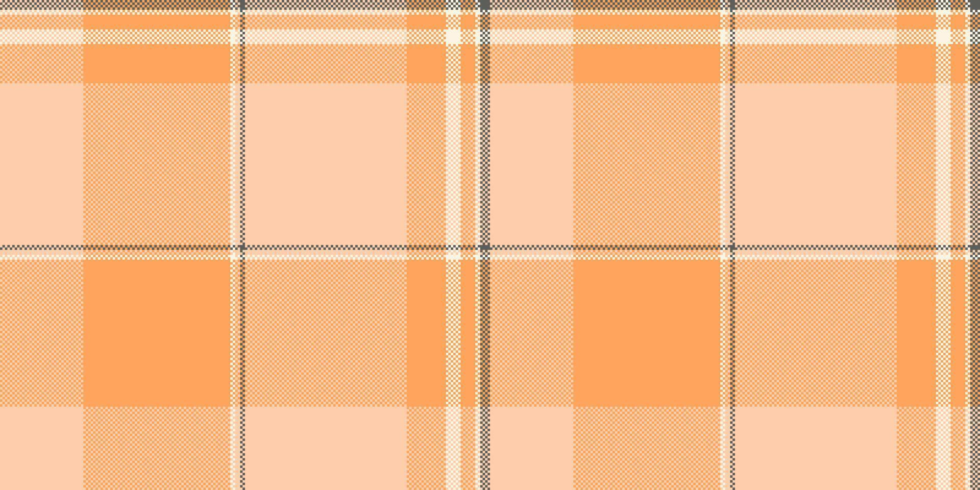 Soft peach and gray plaid pattern. Perfect for textile design, autumnal themes, or crafting projects. Subtle texture and calming color palette evoke feelings of warmth and comfort. vector