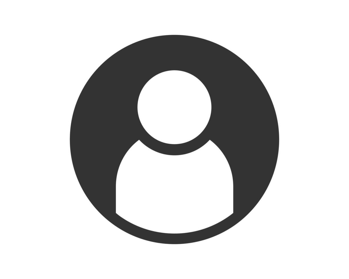 Simple user icon. image for web profiles, social media, and default avatars. Clean and modern design. Represents identity, connection, and accessibility. vector